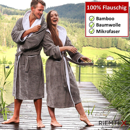 Bademantel mit Kapuze Camel - RIEMTEX