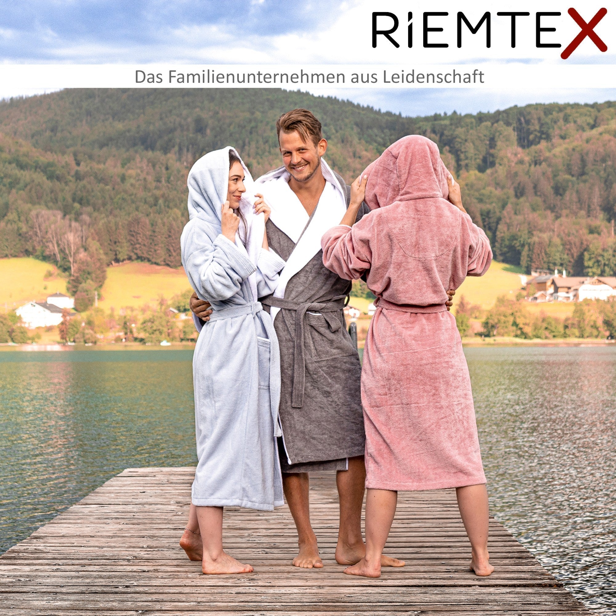 Bademantel mit Kapuze Camel - RIEMTEX