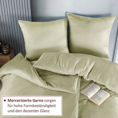 Bettwäsche Set - Mako Satin Lightgreen - RIEMTEX