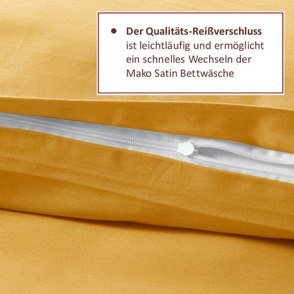 Bettwäsche Set - Mako Satin Sonnengelb - RIEMTEX