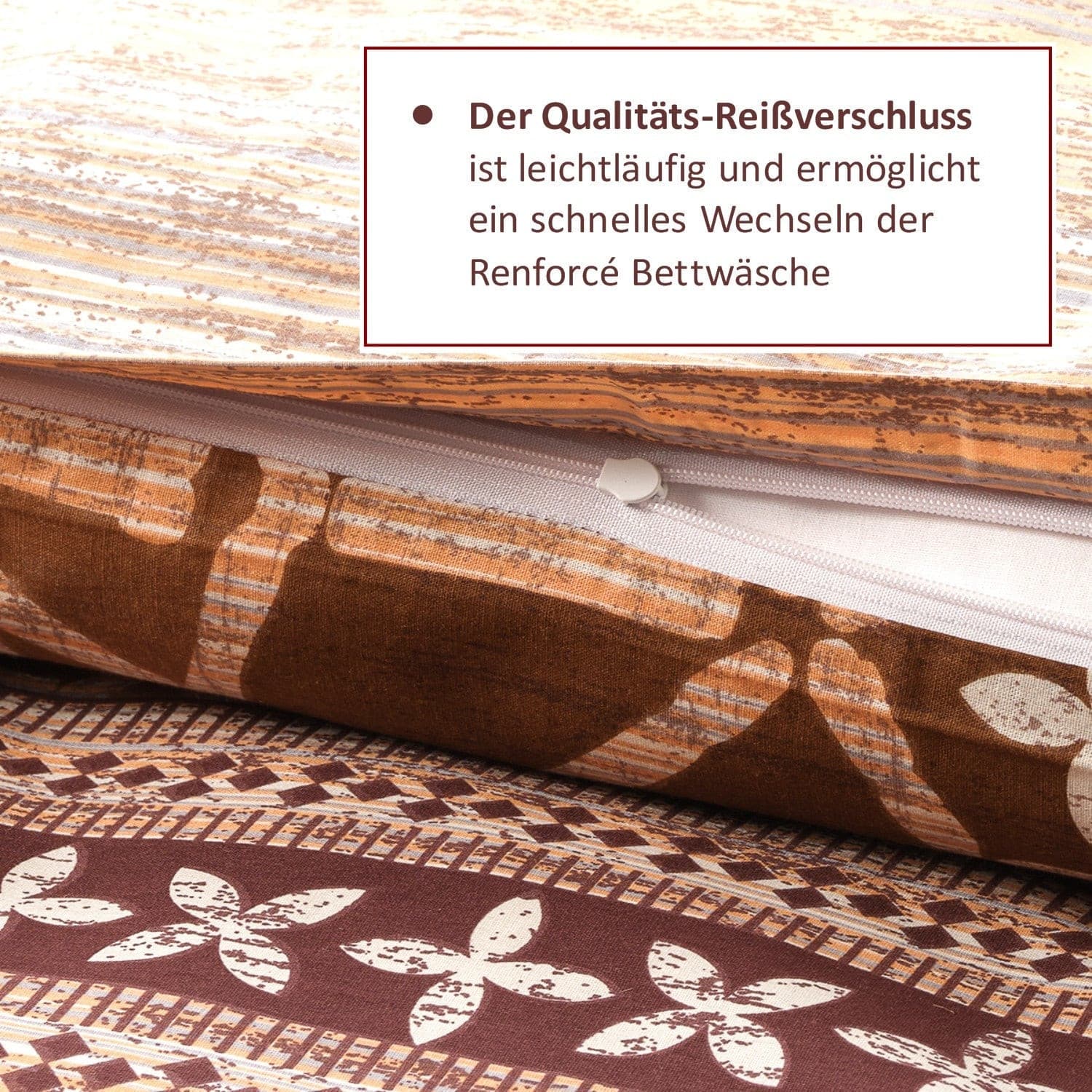 Bettwäsche Set - Renforcé - Navys Brown - RIEMTEX