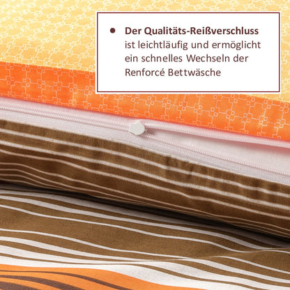 Bettwäsche Set - Renforcé - Touch Orange - RIEMTEX