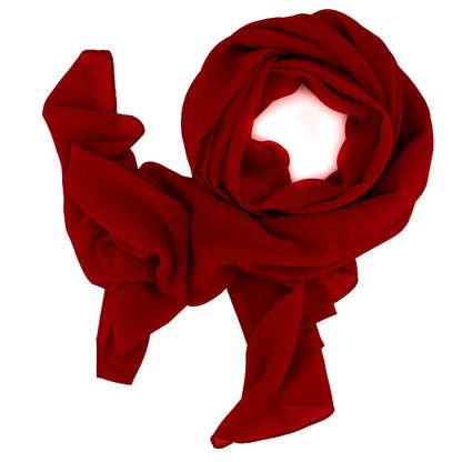 Damenschal aus Chiffon in Rot - RIEMTEX