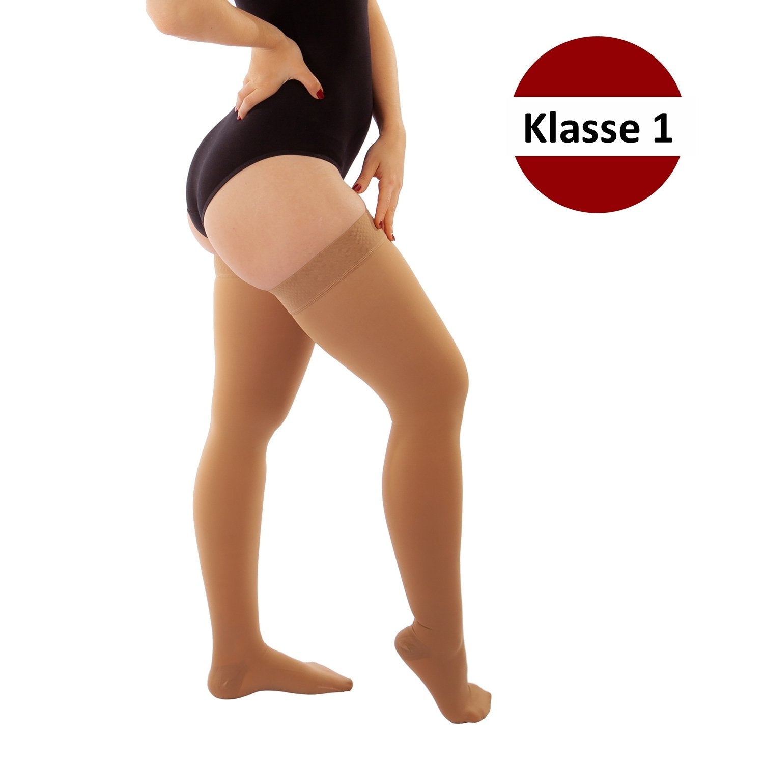 Medizinische Kompressionsstrümpfe Klasse 1 Beige - RIEMTEX