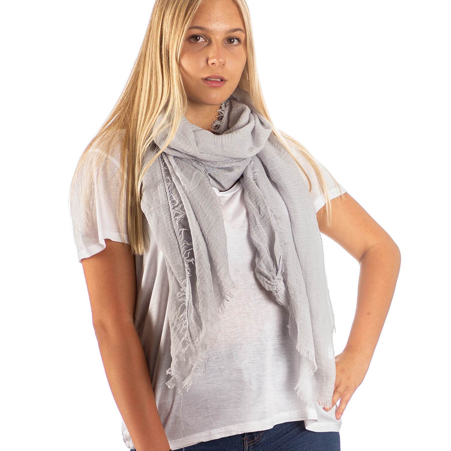 Pashmina Schal in Hellgrau - RIEMTEX