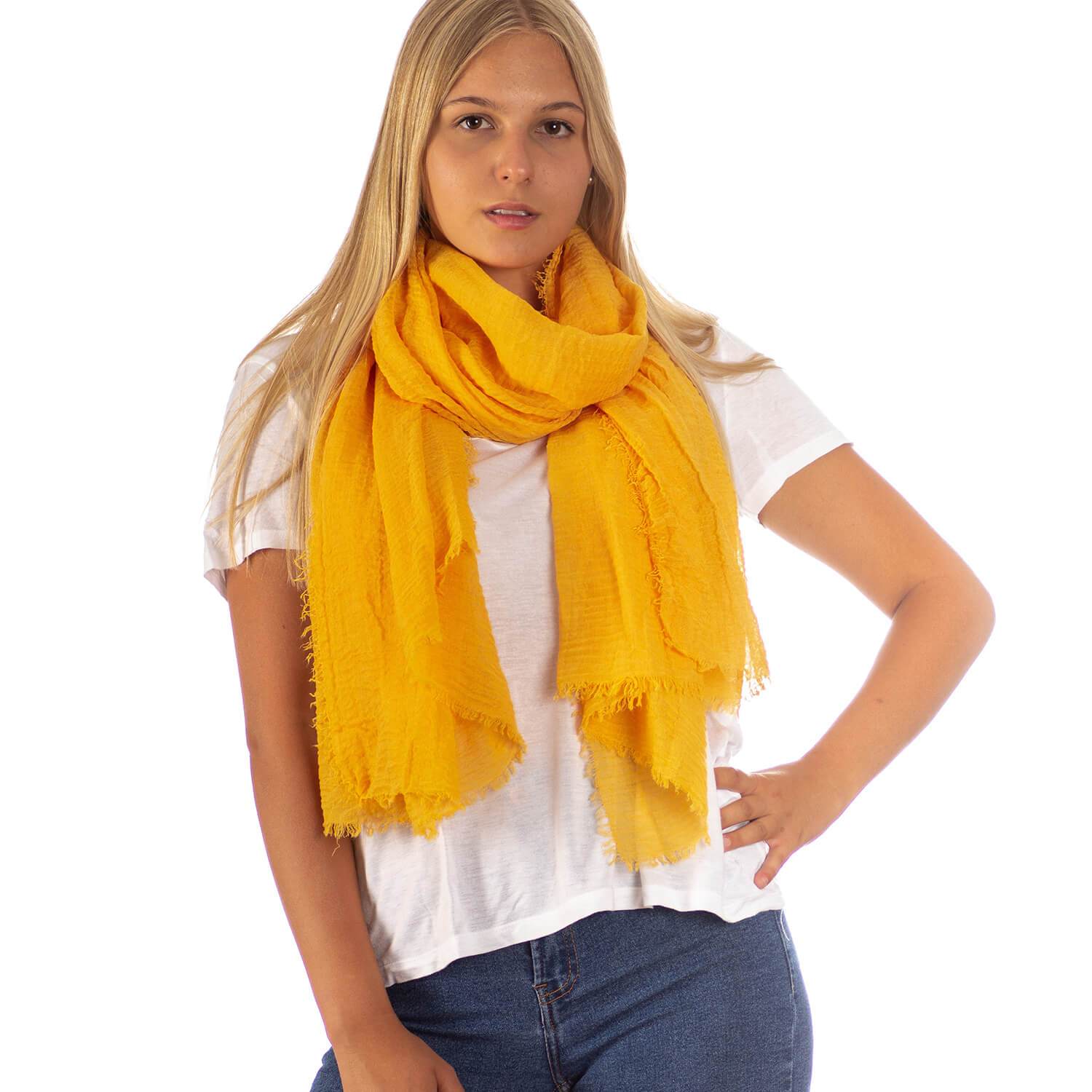 Pashmina Schal in Raps-Gelb - RIEMTEX