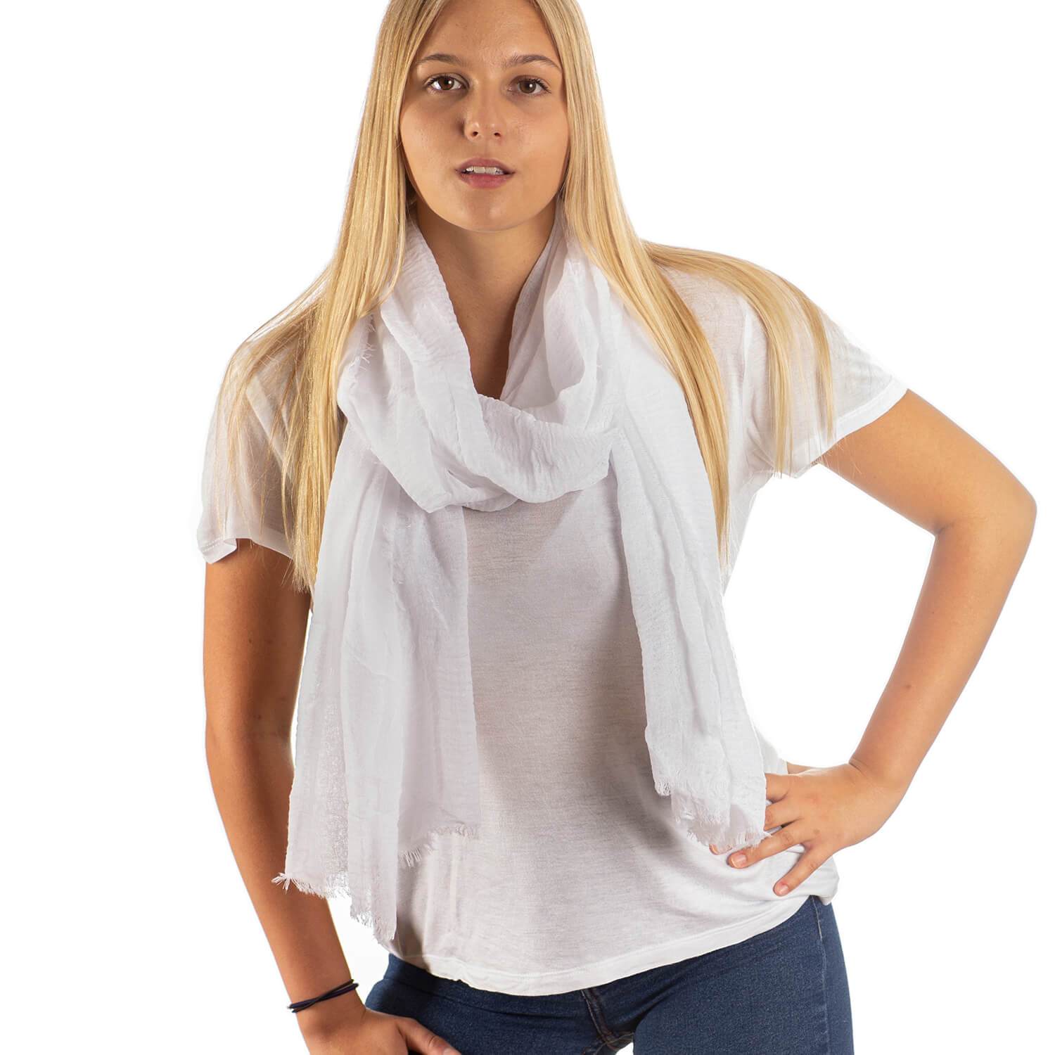 Pashmina Schal in Weiss - RIEMTEX