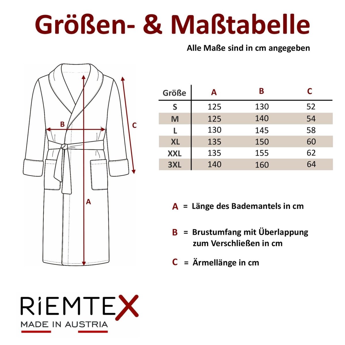 TWIN VELOUR Bademantel Anthrazit - RIEMTEX